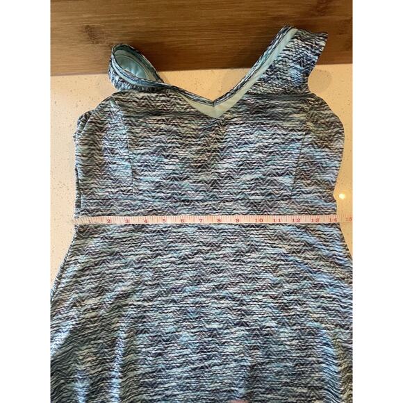 MPG Midi Dress Teal Blue Built in Bra Racerback Athletic Size Small - Picture 11 of 12